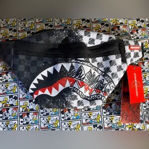 Sprayground Shark Limited Edition Mix And Match Scribble Hip CrossbodyFanny Pack